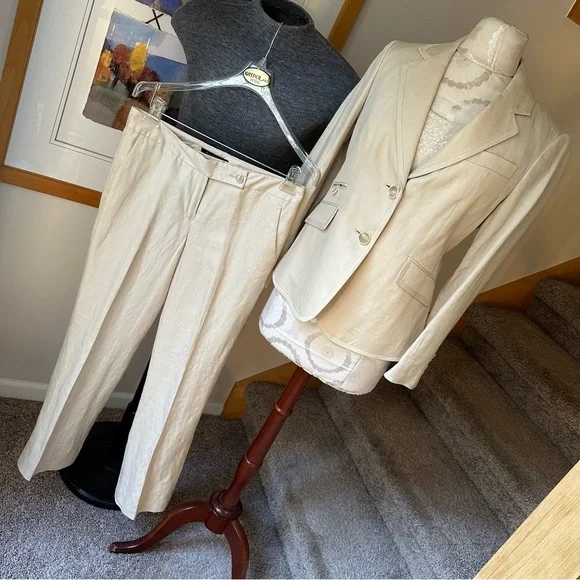 Talbots Petites 3pc Pant Suit Linen Blend Established 1947 6P NWT $380